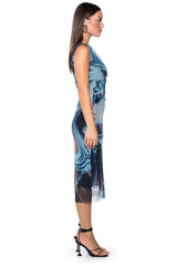 PISCES MESH MIDI DRESS