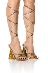 STANDARD GOLD NOVELTY HEEL SANDAL