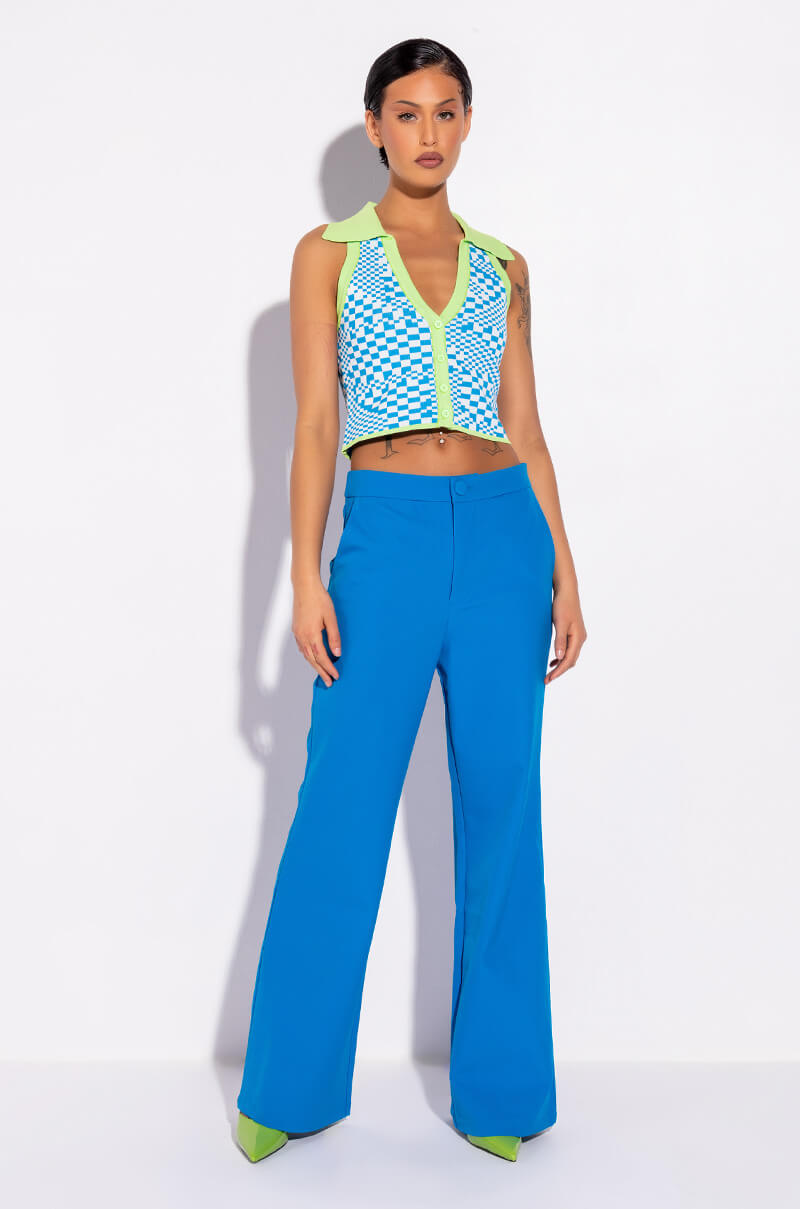 PLAY IT AGAIN CROPPED COLLARED TOP