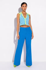 PLAY IT AGAIN CROPPED COLLARED TOP