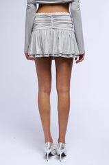 PLAY NICE LACE DETAILED MINI SKIRT