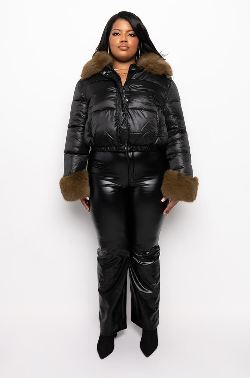 PLUS MAVERICK FAUX FUR PUFFER