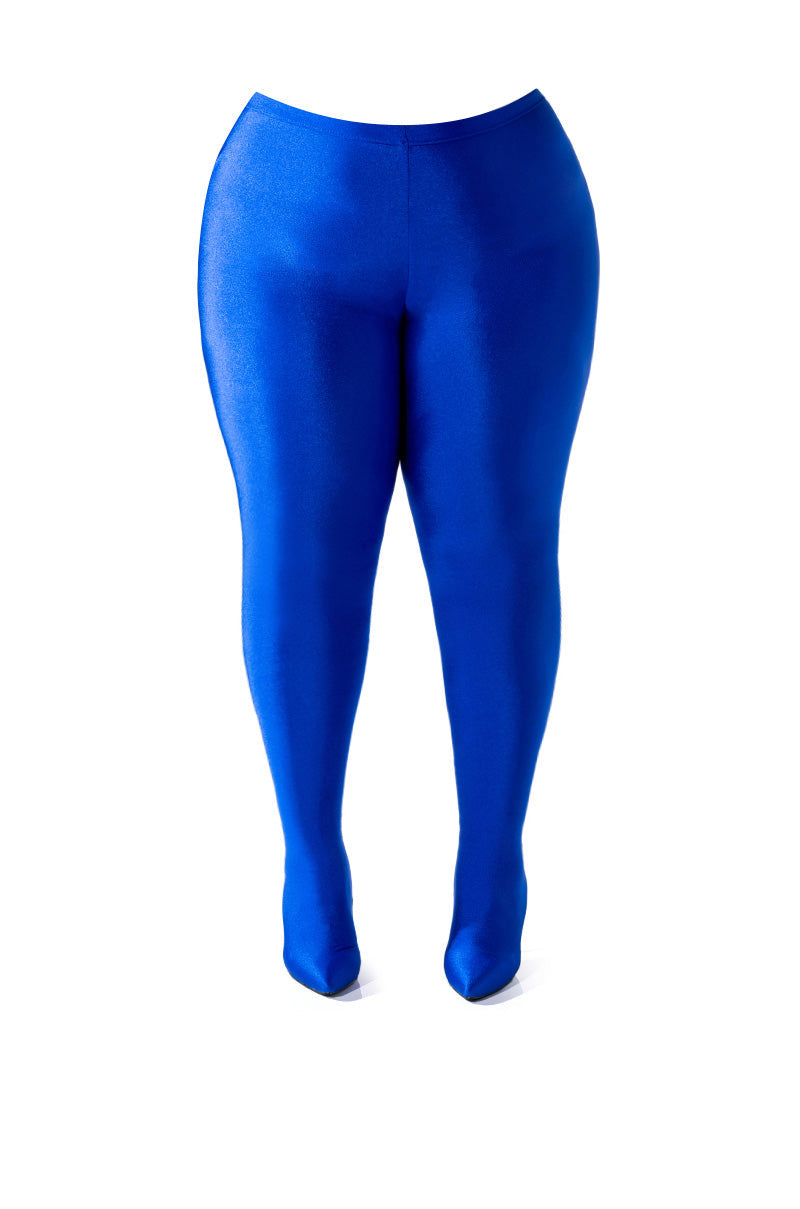 AZALEA WANG TAYTAY PLUS SIZE STILETTO BOOT PANT IN BLUE STRETCH