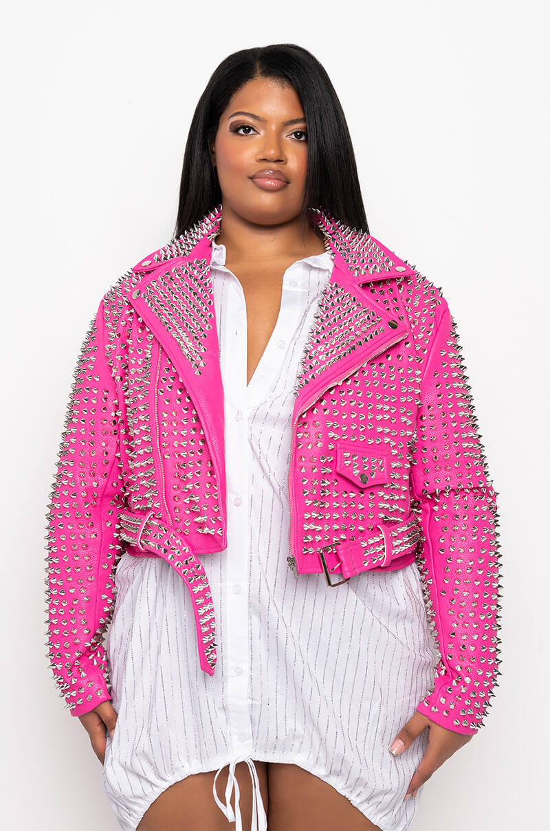 PLUS THE GAZETTE 3000 STUD PARTY ROCK MOTO JACKET