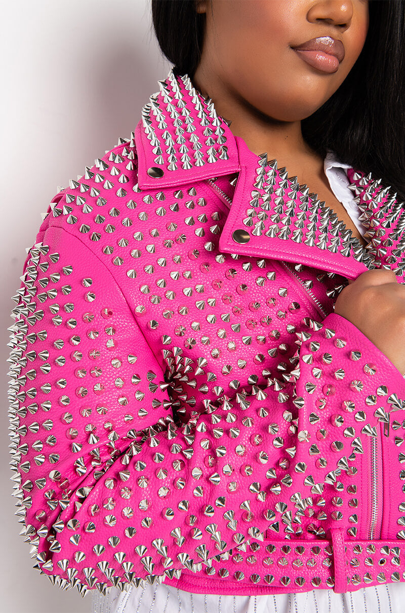 PLUS THE GAZETTE 3000 STUD PARTY ROCK MOTO JACKET