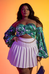 PLUS CAYMAN DREAM SATIN BLOUSE
