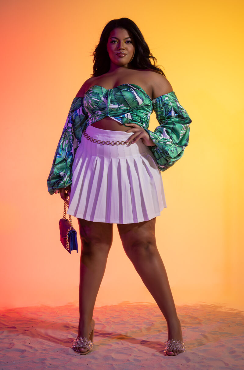 PLUS CAYMAN DREAM SATIN BLOUSE