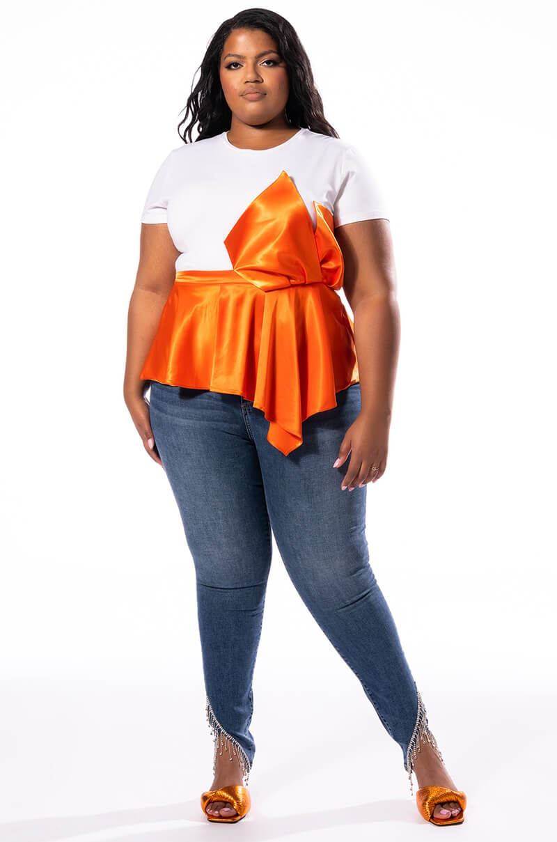 COMMIT TO IT PEPLUM TSHIRT