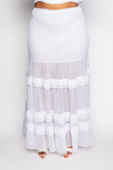 PLUS DELILAH SMOCKED MAXI SKIRT