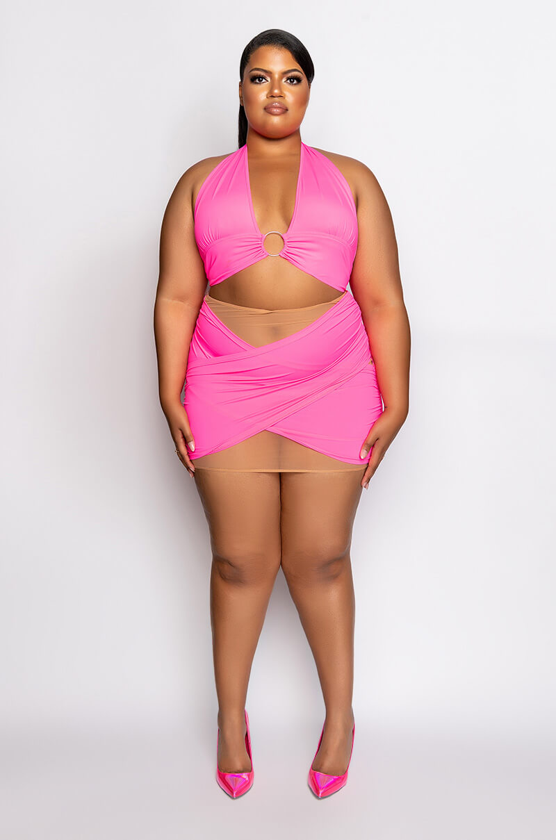 PLUS IN MY OWN LANE HALTER CROP TOP