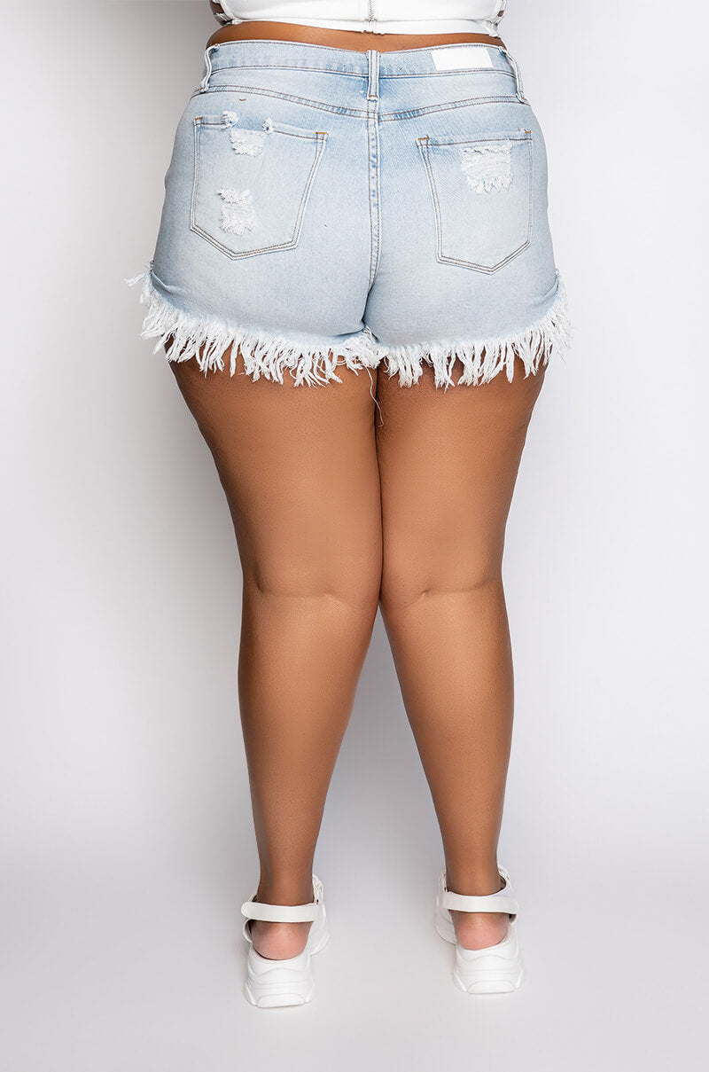 PLUS MAKE IT LAST FOREVER DENIM SHORTS