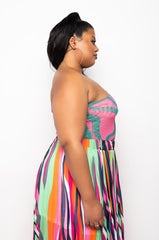 PLUS NOT THAT DEEP ONE SHOULDER MESH BODYSUIT