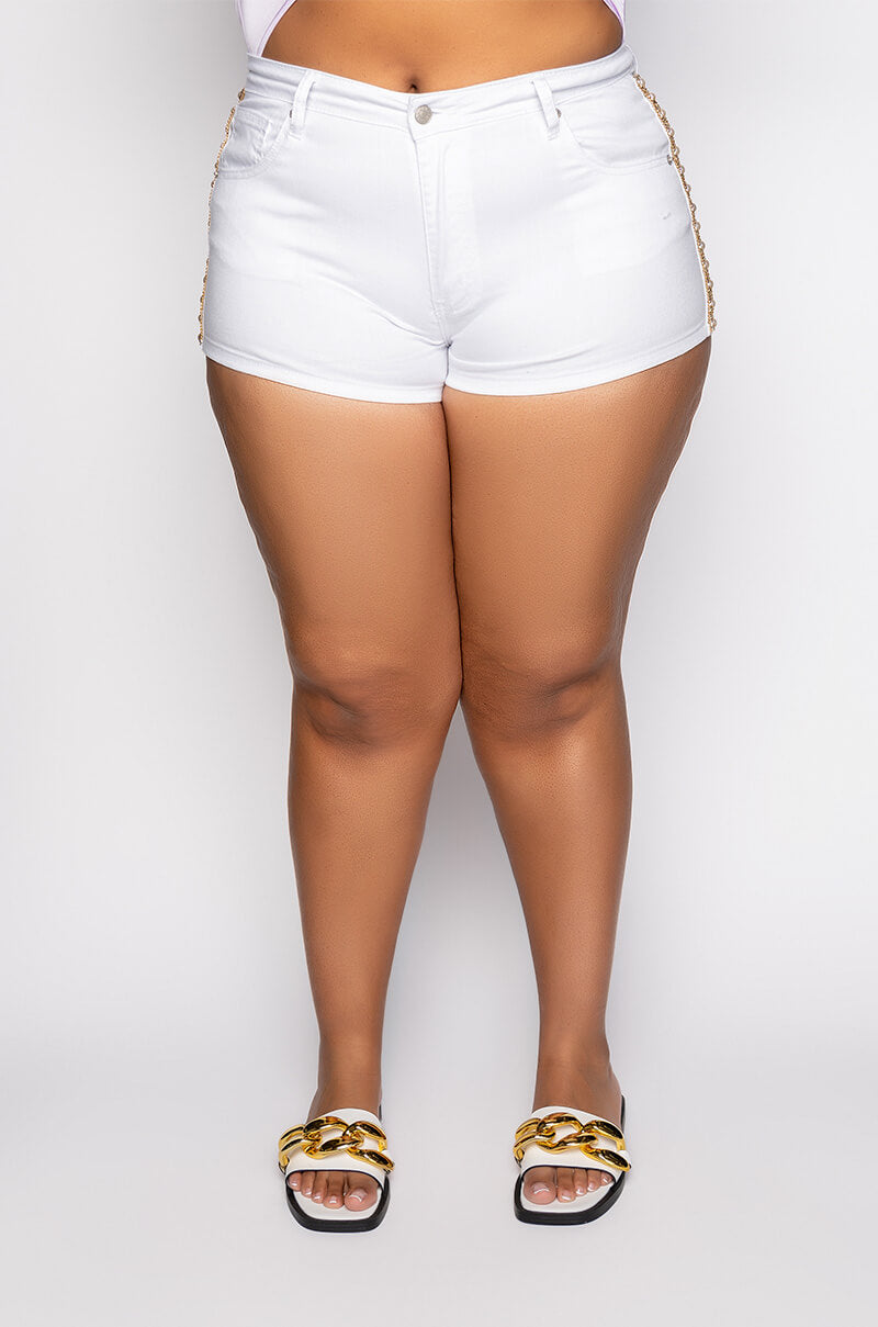 PLUS SUNSET BLVD DENIM SHORTS
