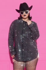 PLUS TINY DANCER RHINESTONE BLOUSE