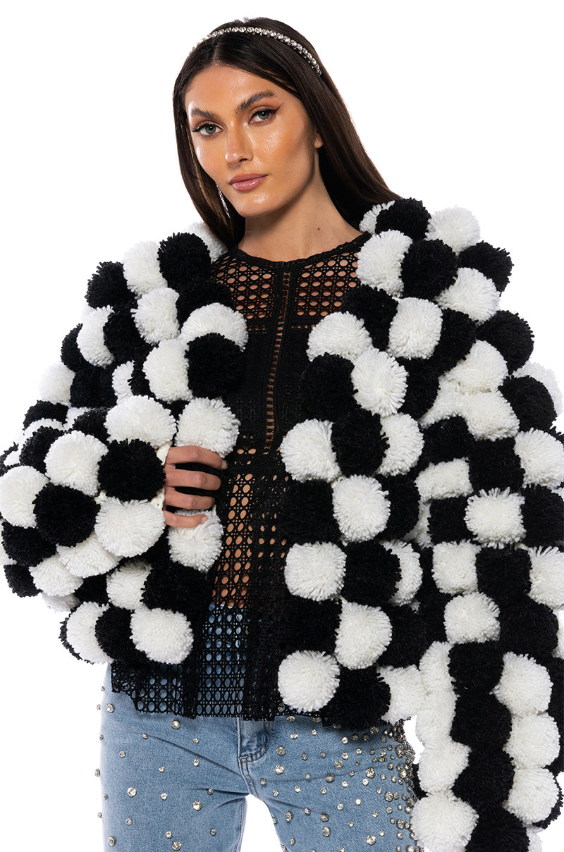 POM POM CARDIGAN