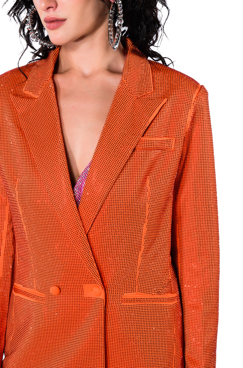 POP STAR SHINE BRIGHT RHINESTONE BLAZER