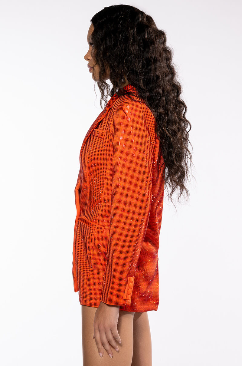POP STAR SHINE BRIGHT RHINESTONE BLAZER