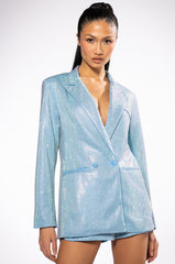 POP STAR SHINE BRIGHT RHINESTONE BLAZER