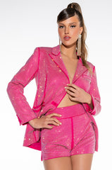 DUA SHINE BRIGHT RHINESTONE BLAZER