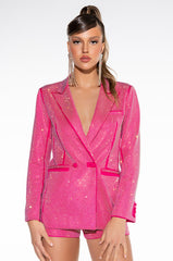 DUA SHINE BRIGHT RHINESTONE BLAZER