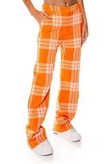 POPSICLE BRIGHT PLAID STRAIGHT LEG TROUSER
