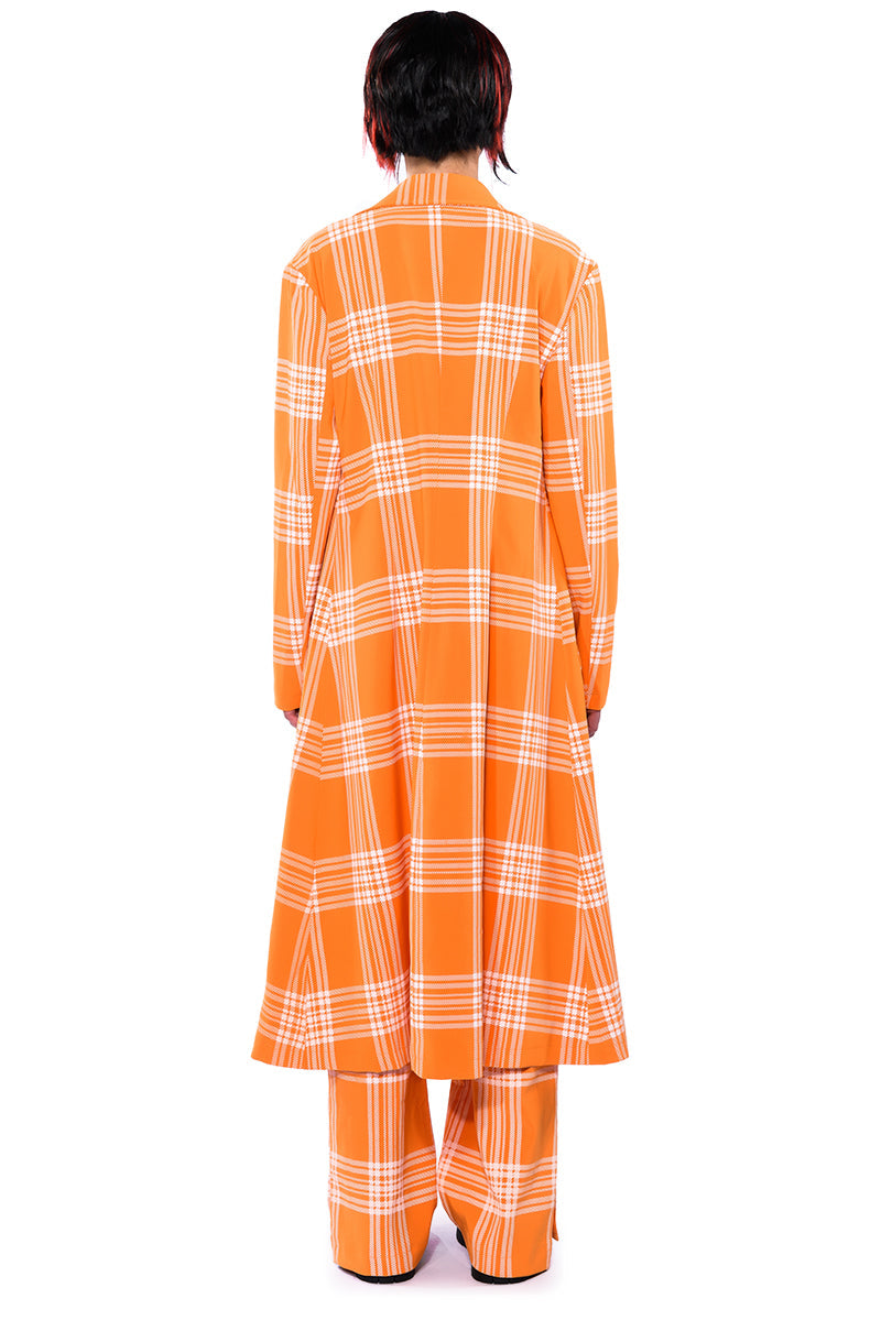 POPSICLE BRIGHT PLAID TRENCH COAT