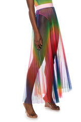 PRIDE EFFECT PLEATED MAXI SKIRT