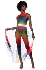 PRIDE EFFECT PLEATED MAXI SKIRT