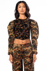 PRINTED CAMO SWEATSHIRT