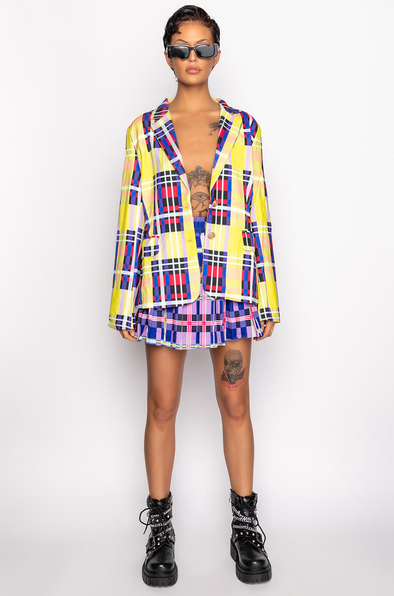 PRIVATE SCHOOL PLEATED MINI SKIRT