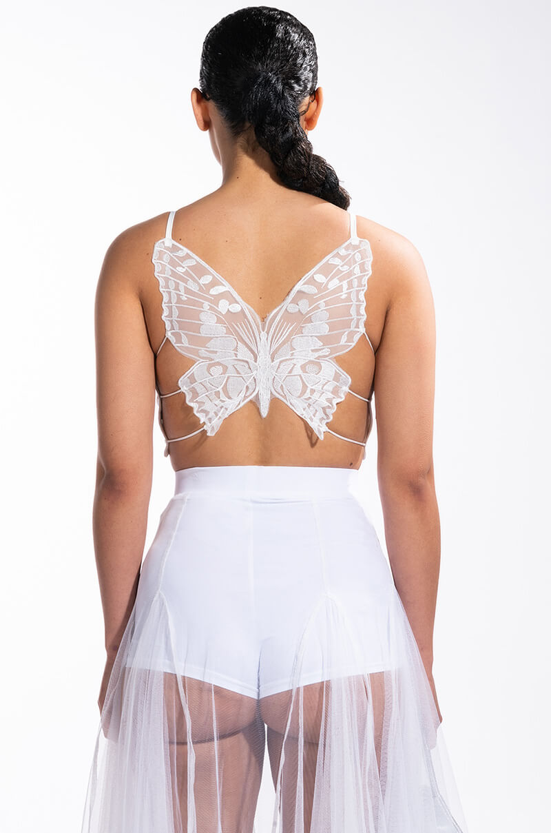PROTECT MY PEACE CROPPED SATIN COWL NECK TANK WITH APPLIQUE
