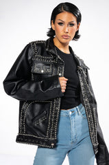 PU SHACKET WITH STUDS