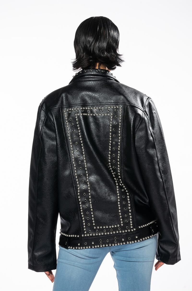 PU SHACKET WITH STUDS