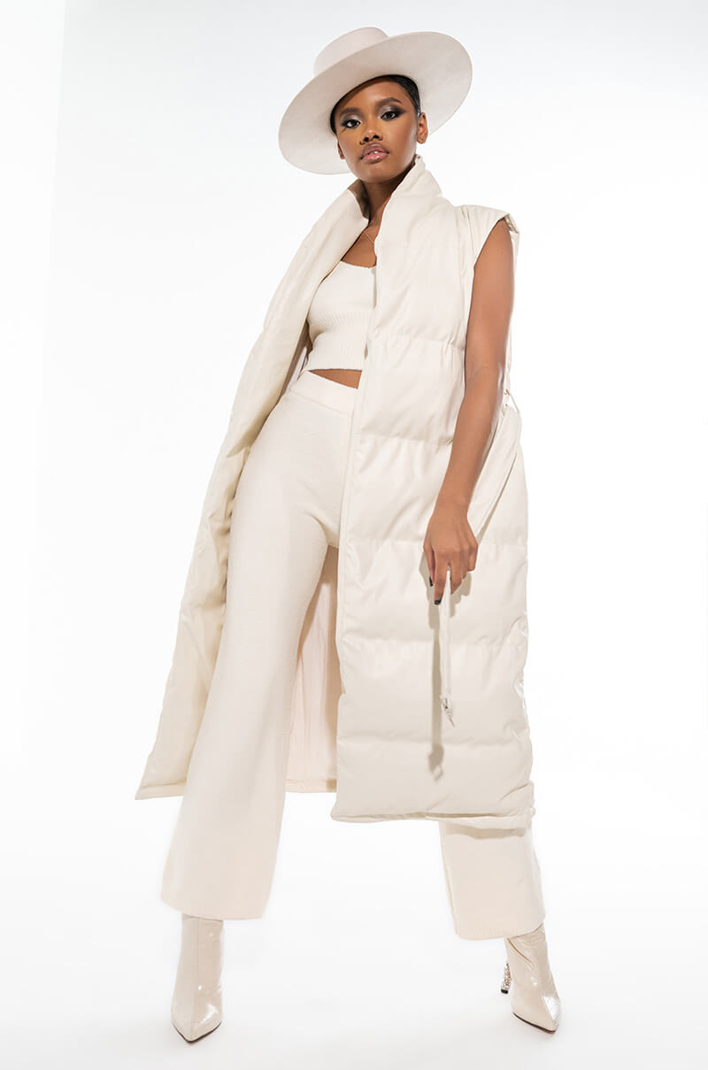 BARLOW VEST LONG PU PUFFER VEST