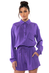 PURPLE RAIN BUTTON DOWN