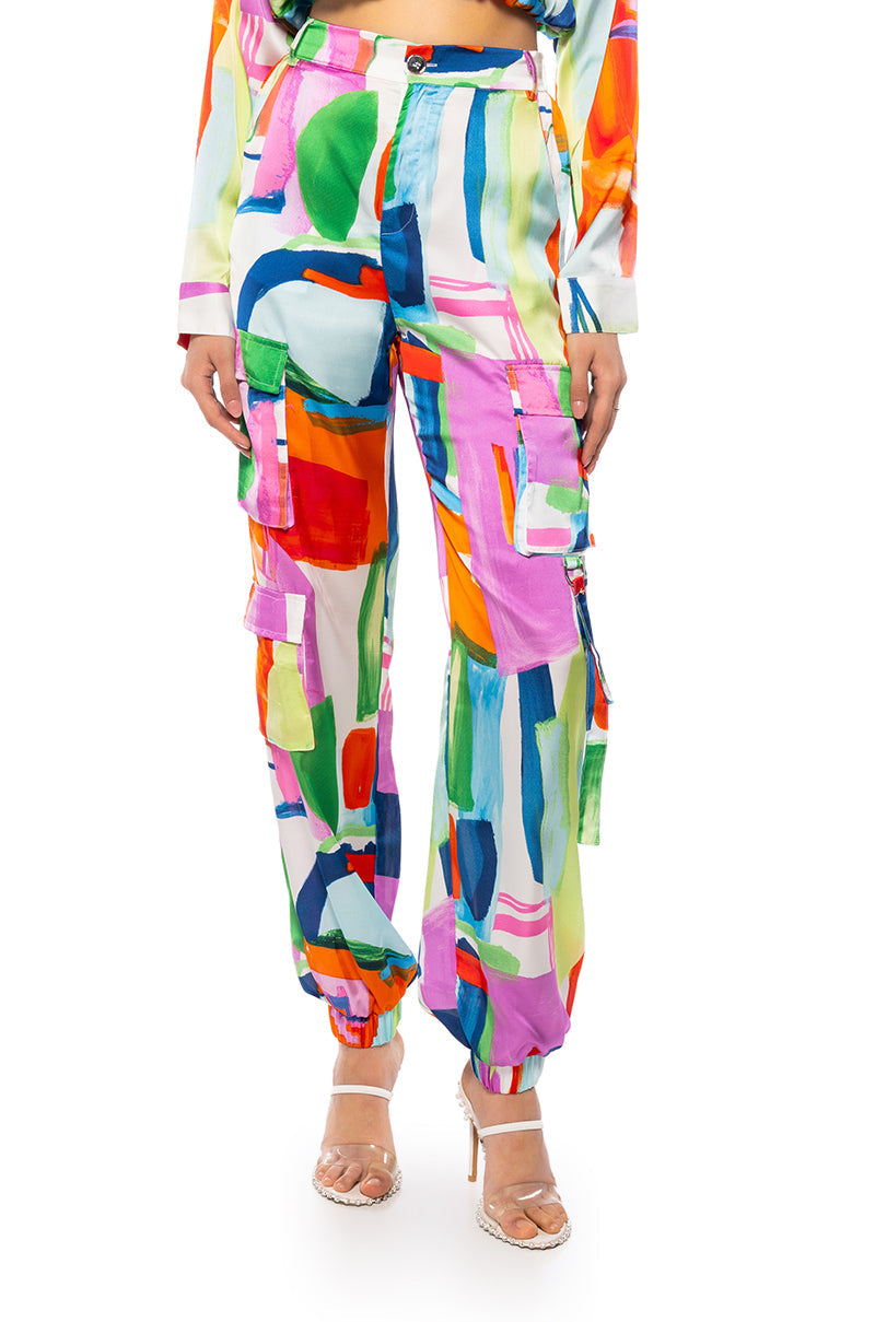 QUINN ABSTRACT PRINTED JOGGER
