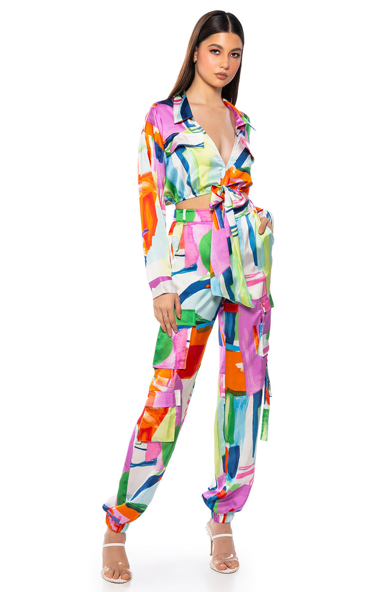 QUINN ABSTRACT PRINTED JOGGER