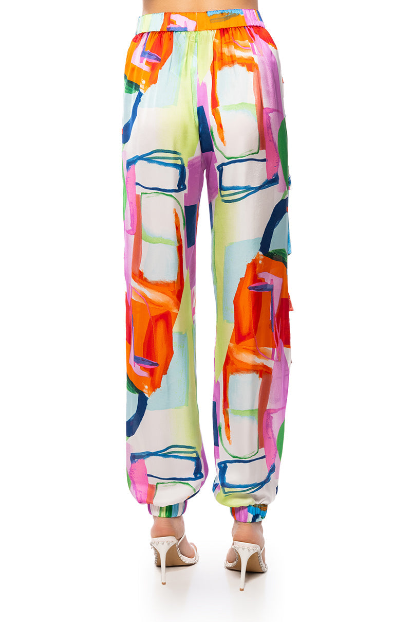 QUINN ABSTRACT PRINTED JOGGER