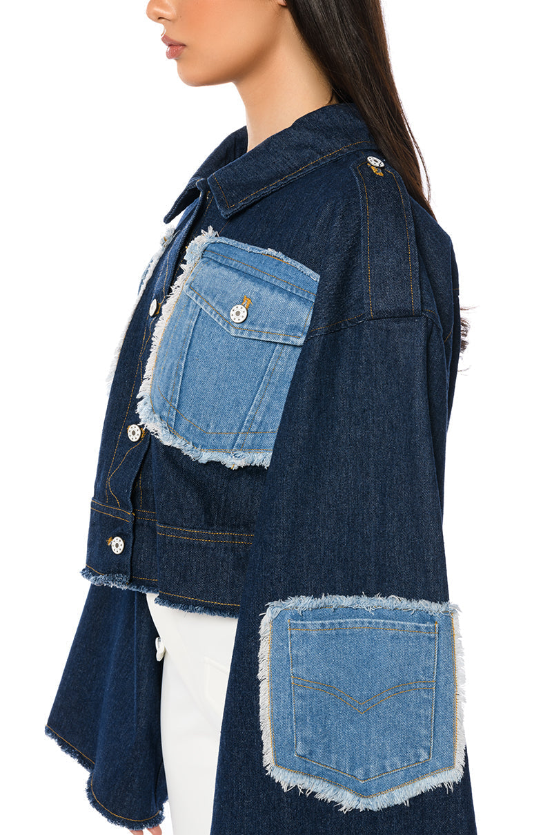 RAW DENIM OVERSIZED JACKET