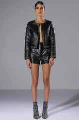 READY FOR THE PARTY STUDDED PU JACKET