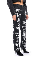 REPRESENT HIGH RISE STRAIGHT LEG JEAN