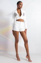 RICH LIKE MADONNA CROP BLAZER