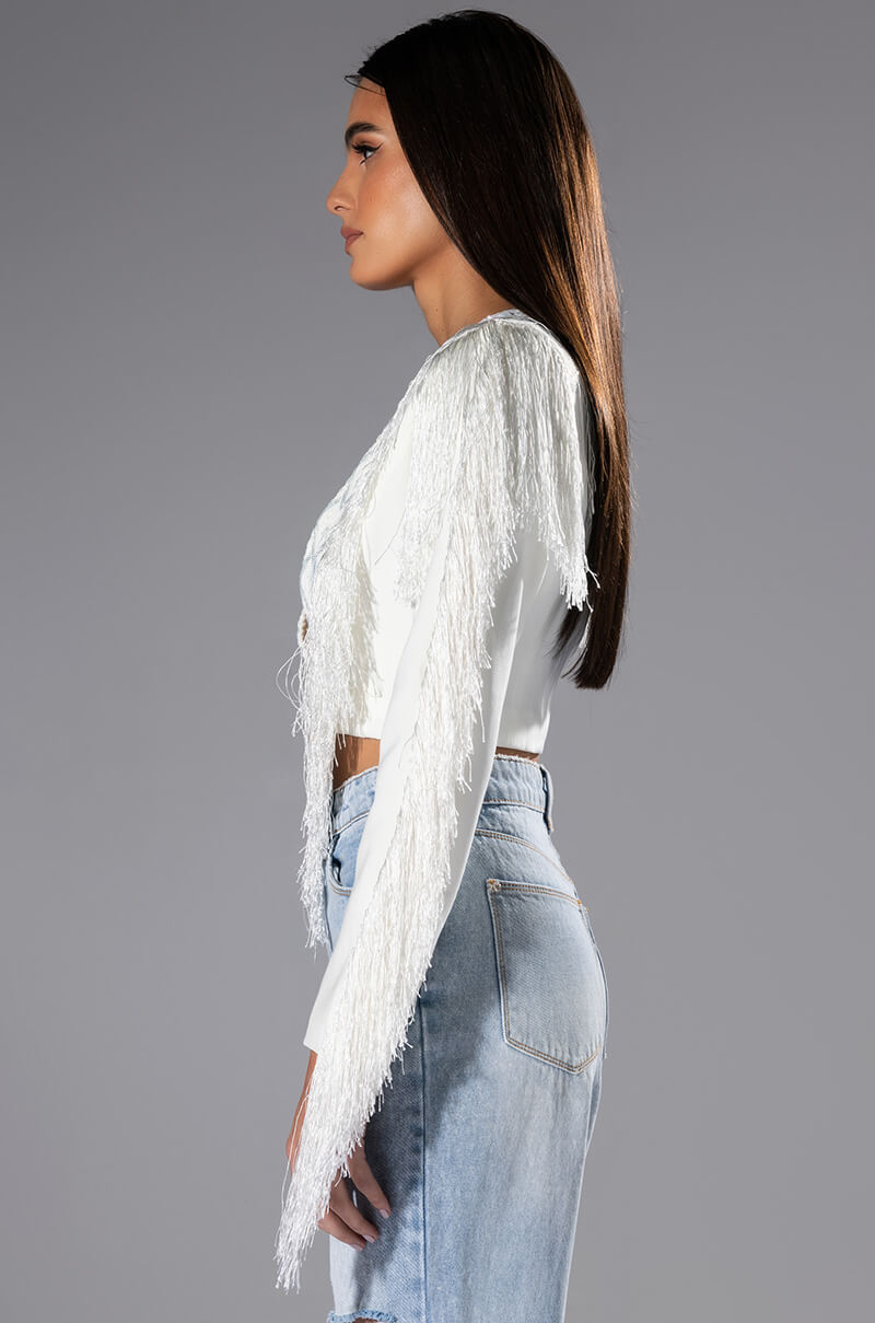 RIDE EM COWGIRL FRINGE BLAZER