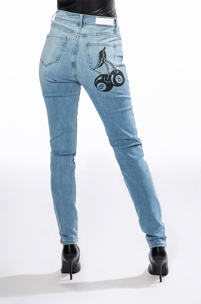 RIGHT CALL PAINTED HIGH RISE SKINNY JEANS