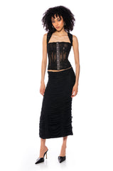 RILEY HIGH COLLAR LACE CORSET