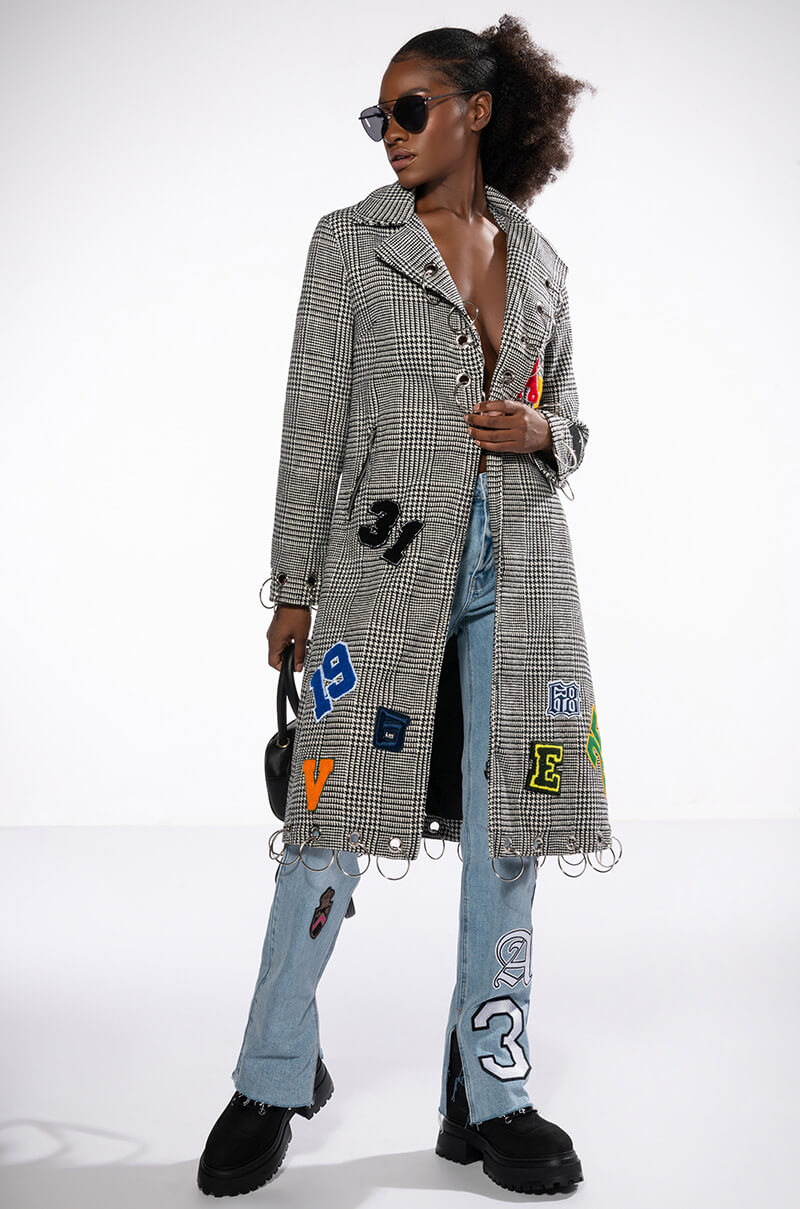 RINGO PLAID TRENCH