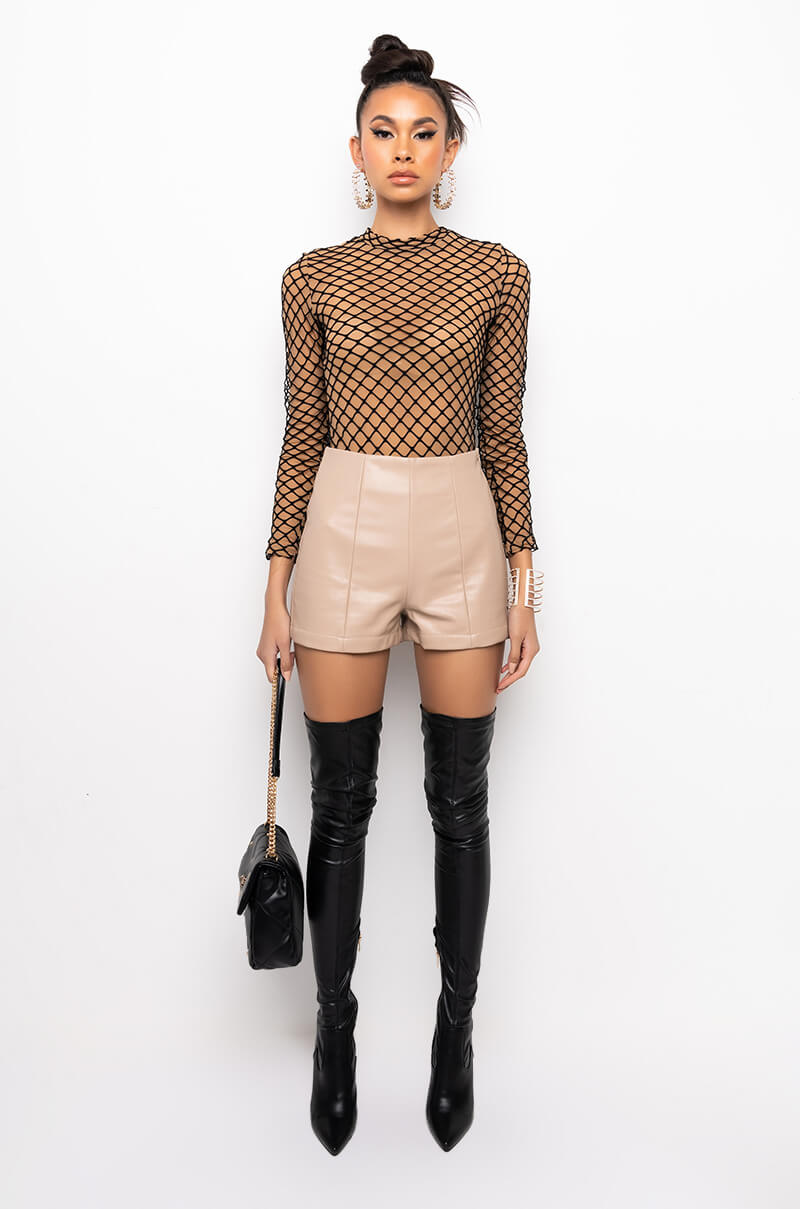 RISKAY BUSINESS MESH LONG SLEEVE BODYSUIT