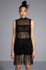 RIVER LACE FRINGED SLEEVELESS TOP
