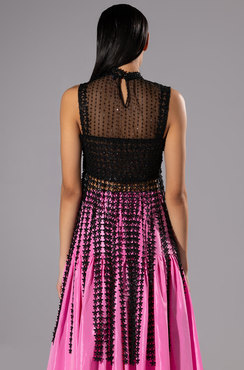 RIVER LACE FRINGED SLEEVELESS TOP