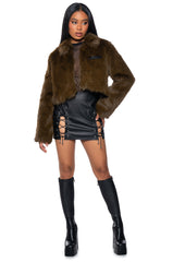 ROCK ON LACE UP MINI SKIRT